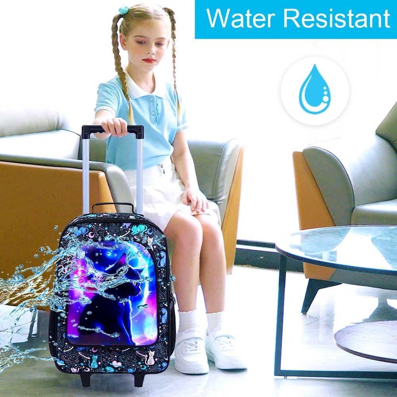 GXTVO Kids Suitcase with Wheels for Girls and Boys, Rolling Carry on Luggage for Toddler Children - Image 3